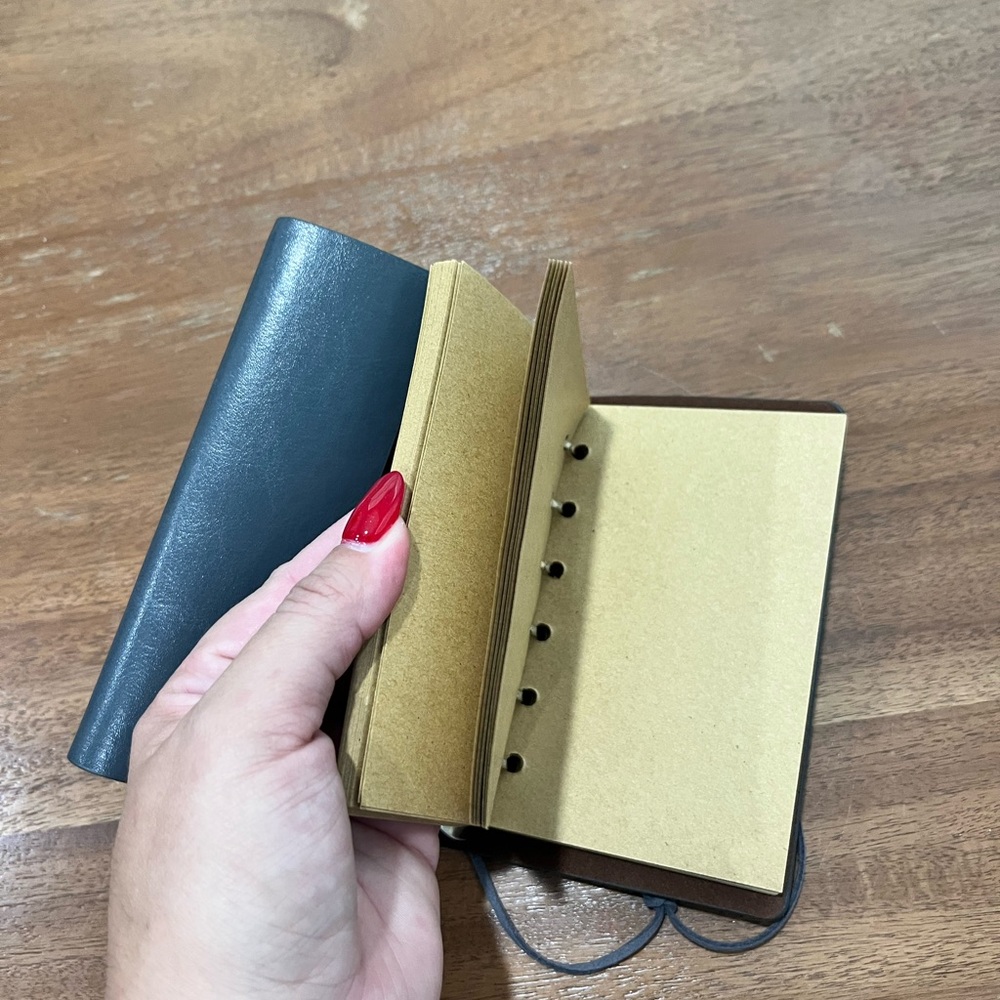 Leather Bound Notebook with Refillable Pages